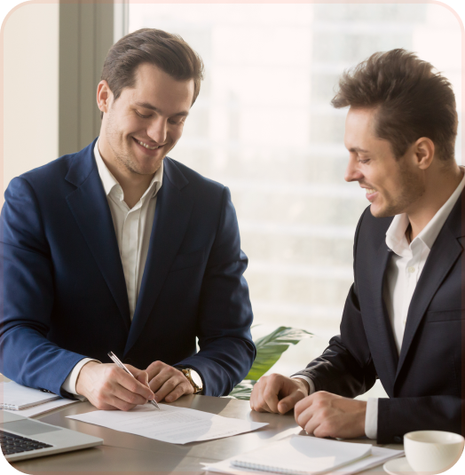 Advisors discussing a financial plan